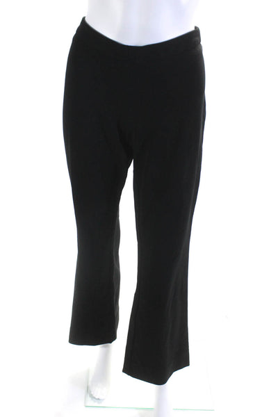 Derek Lam Womens High Rise Pleated Alana Flare Legging Pants Black Size 10