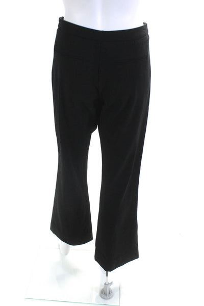 Derek Lam Womens High Rise Pleated Alana Flare Legging Pants Black Size 10