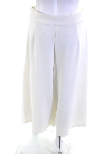 Alexis Womens High Rise Ruffled Wide Leg Trousers White Size Large