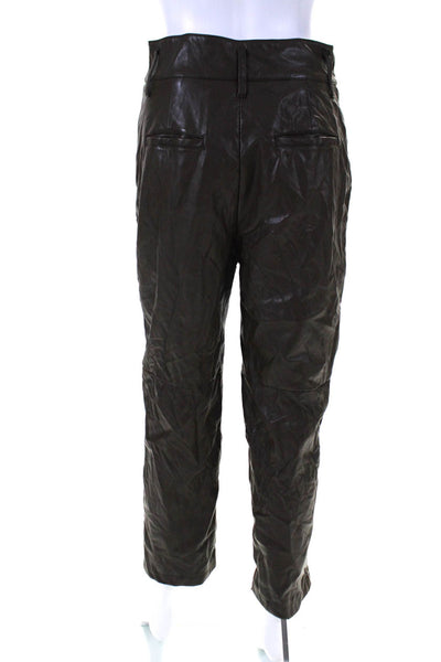 Marissa Webb Collective Womens Tie Front Faux Leather Pants Size 6 14677619