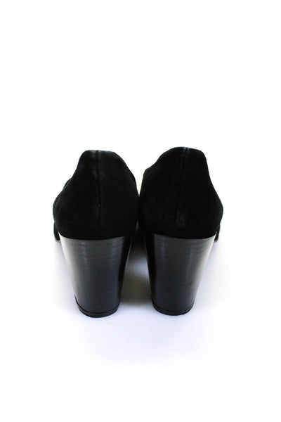 Robert Clergerie Womens Black Leather Block Heels Pumps Shoes Size 8B