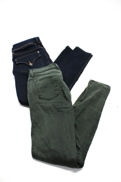 J Brand Hudson Womens Skinny Jeans Pants Dark Blue Green Size 27 Lot 2