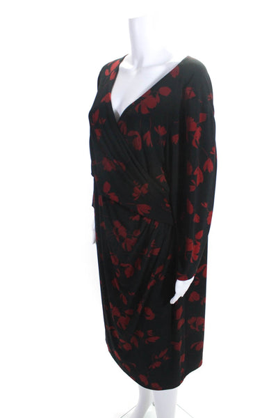 Lauren Ralph Lauren Women's V-Neck 3/4 Sleeves Floral Midi Dress Size 20