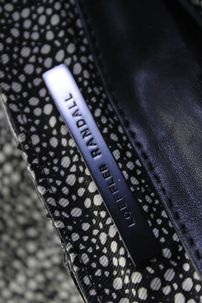 Loeffler Randall Womens Colorblock Animal Print Chained Shoulder Handbag Black
