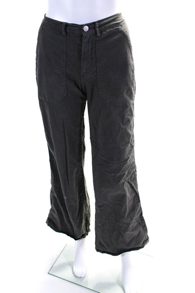 Jeans Les Copains Womens Gray Cotton Mid-Rise Wide Leg Baggy Pants Size 26