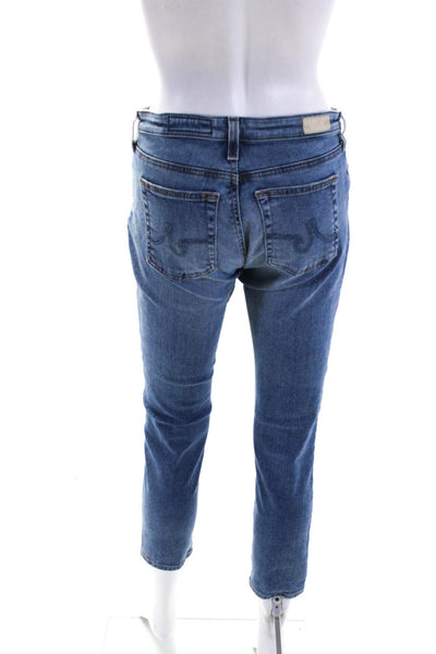 AG Adriano Goldschmied Womens Cotton Mid-Rise Skinny Jeans Blue Size 28R