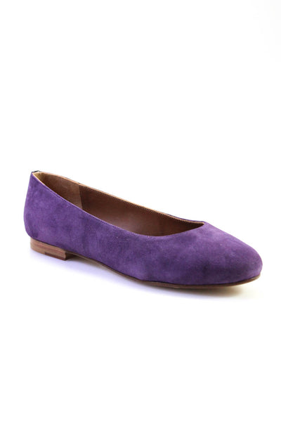 Margaux Womens Slip On Round Toe The Classic Ballet Flats Purple Suede Size 36W