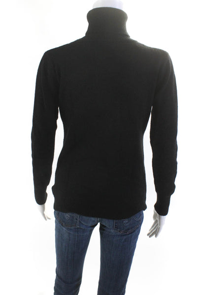 Natacha Womens Long Sleeves Pullover Turtleneck Sweater Black Size Small