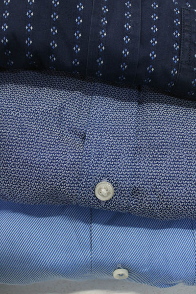 Armani Collezioni Paul Smith Mens Button Front Shirts Blue Size 15 15.5 17 Lot 3