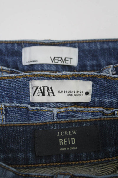 J Crew Zara Vervet Womens Skinny Leg Jeans Blue Size 26 Petite 2 24 Lot 3