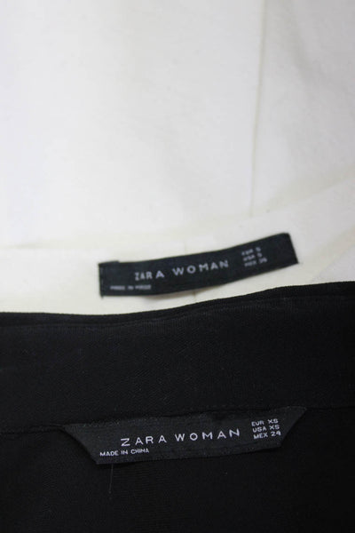 Zara Womens Blouse Pencil Skirt Sweater Beige White Black Size XS Small Lot 3