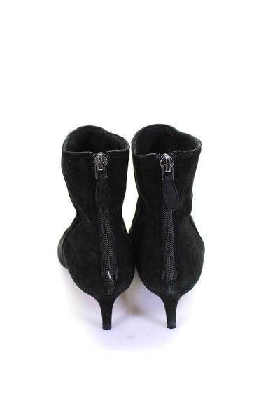 Alexandre Birman Womens Point Toe Stiletto Ankle Boots Black Suede Size 36.5 6.5