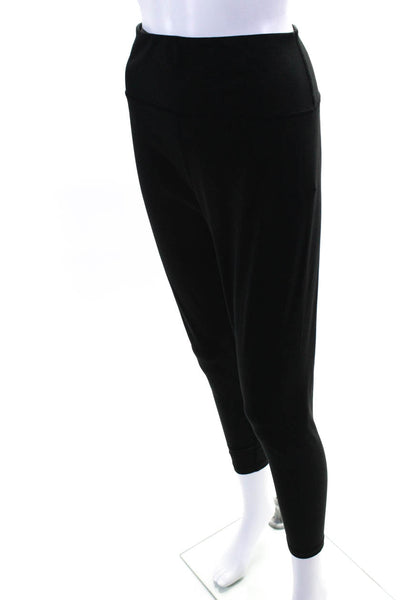 Reformation Womens Cotton Knit High Rise Pull On Leggings Pants Black Size XL
