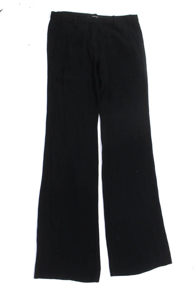 Isabel Marant Womens Mid Rise Crepe Flare Dress Pants Navy Blue Size FR 34
