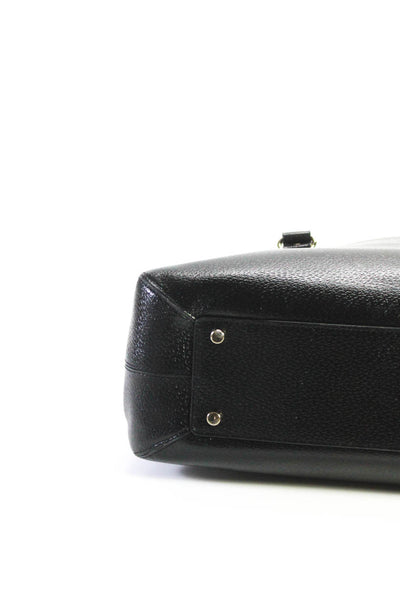 Kate Spade Womens Textured Leather Top Handle Handbag Purse Black