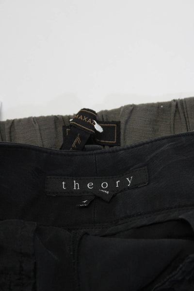 Theory BCBG Max Azria Womens Pants Black Gray Size 4 Extra Small Lot 2