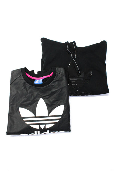 Adidas Women's Crewneck Long Sleeves Pullover Sweatshirt Black Size S Lot 2