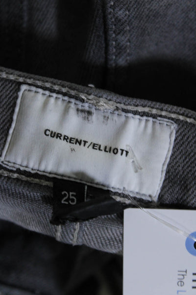 Current/Elliott Women's Five Pockets Skinny Denim Pant Gray Size 25