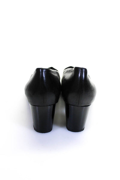 Robert Clergerie Women's Pointed Toe Block Heels Slip-On Shoe Black Size 8