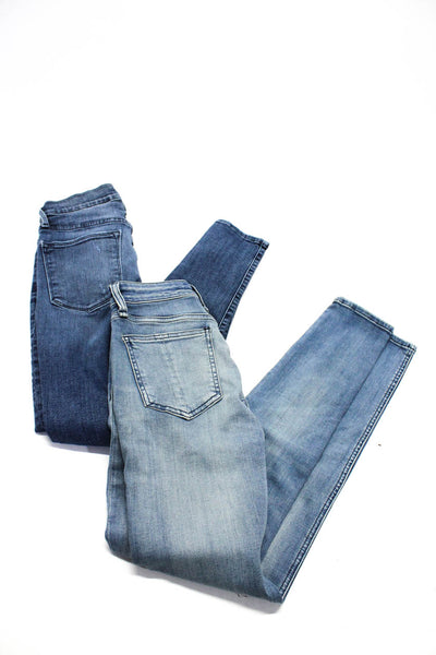Frame Denim Rag & Bone Womens High Rise Skinny Jeans Blue Size 24 25 Lot 2