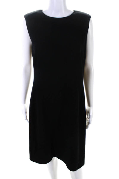 Calvin Klein Collection Womens Sleeveless Sheath Dress Black Wool Size 8