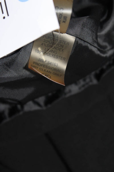 Calvin Klein Womens Sleeveless Ruffled Front Midi Dress Black Size 2