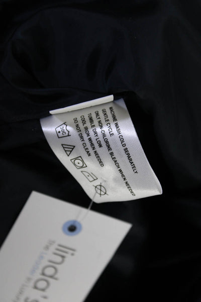 MK Michael Kors Womens Mock Neck Full Zipper Navy Blue Size Medium