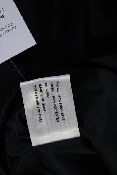 MK Michael Kors Womens Mock Neck Full Zipper Navy Blue Size Medium