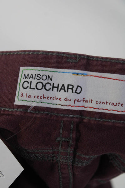 Maison Clochard Womens Faded Red Low Rise Straight Leg Jeans Size 29