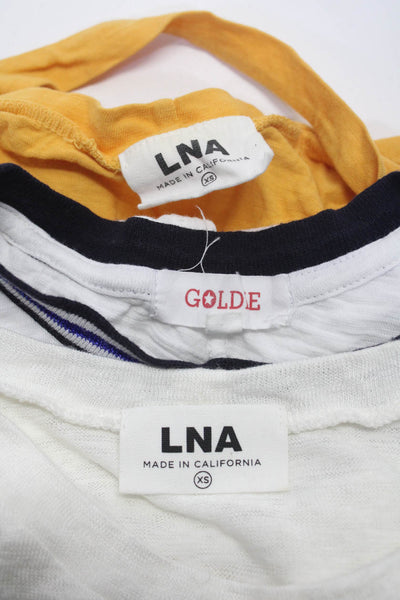 LNA Goldie Womens Tees T-Shirts White Size XS S Lot 3