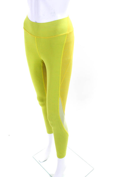 Outdoor Voices Womens Stretch Racerback Sports Bra + Leggings Set Yellow Size S