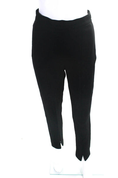 Babaton Womens Front Seam Zip Hem Mid-Rise Side Zip Skinny Pants Black Size 2