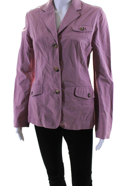 Piazza Sempione Womens Button Down Jacket Pink Cotton Size EUR 42
