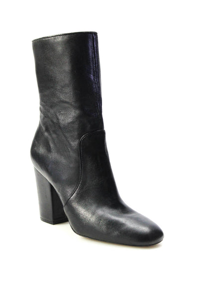 Bettye Muller Womens Leather Zip Up Ankle Boots Black Size 8.5 Medium