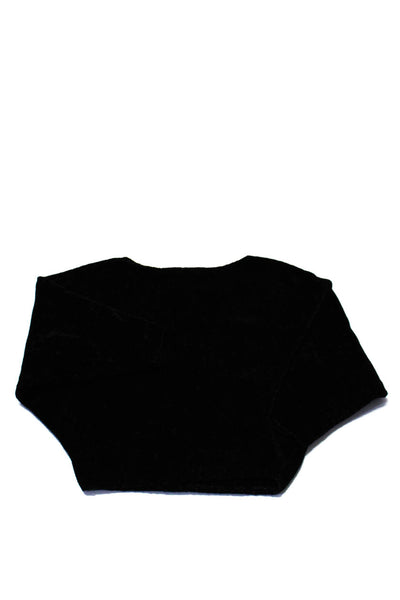 Zara Knit Womens Boat Neck Long Sleeve Pullover Sweater Top Black Size S Lot 2
