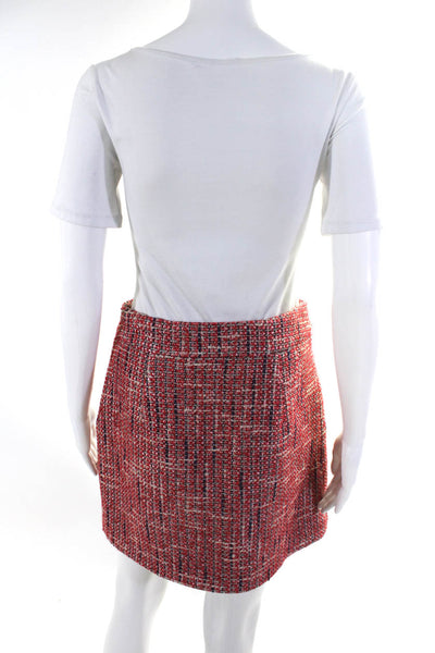 Comptoir Des Cotonniers Womens Cotton Tweed Two Pocket A-Line Skirt Red Size XS