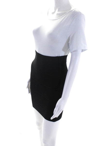 BCBGMAXAZRIA Womens Pull On Unlined Short Bandage Skirt Black Size S