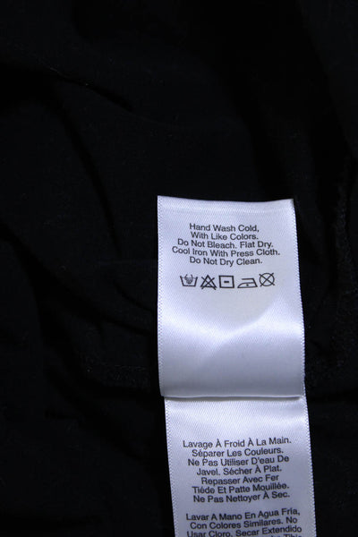 DKNY Women's Collar Short Sleeves T-Shirt Midi Dress Black Sze XS