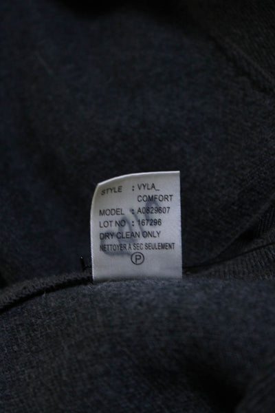 Theory Women's Mock Neck Cap Sleeves A-Line Mini Dress Gray Size 6