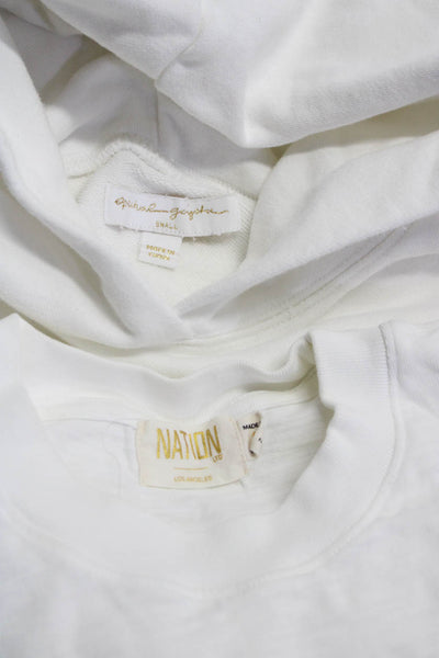 Nation LTD Spiritual Gangster Womens Cotton T-Shirt Hoodie White Size S Lot 2