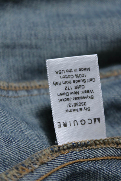 McGuire Women's Long Sleeves Medium Wash Button Up Tassel Denim Jacket Size XS