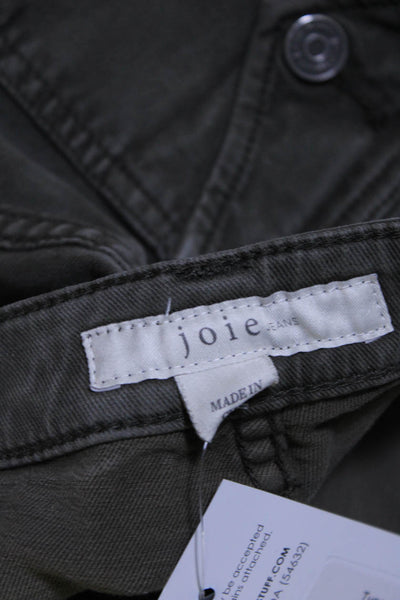 Joie Women's Mid Rise Skinny Cargo Jeans Green Size 28