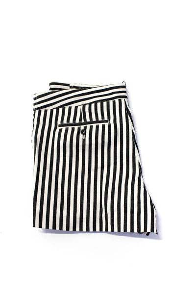 Charlotte Ronson Women's Cotton Striped Print Mini Shorts White Size 4 2, lot 2
