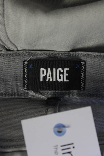 Paige Black Label Mens Cotton Denim Straight Leg Federal Jeans Gray Size 38