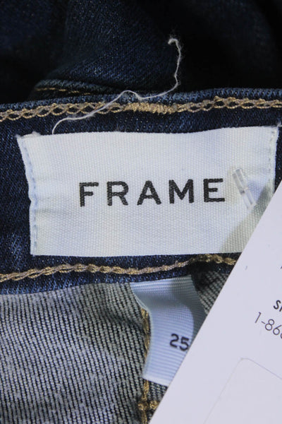 Frame Women's Five Pockets Dark Wash Skinny Denim Pant Size 25