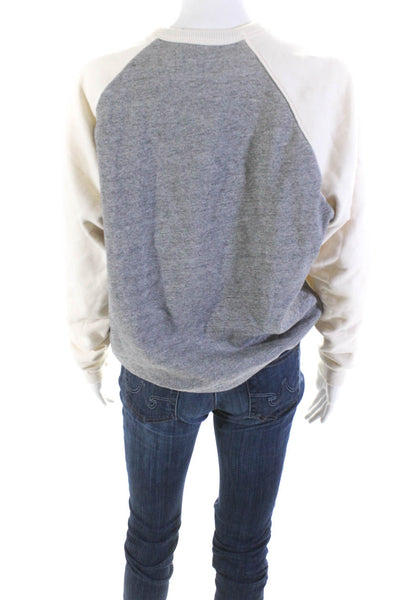 The Great Women's Crewneck Long Sleeves Pullover Sweatshirt Gray Size 0