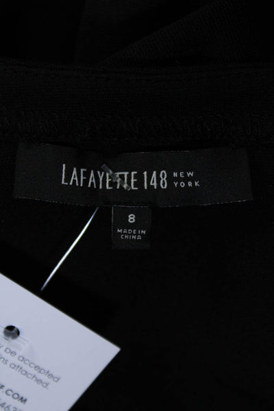 Lafayette 148 New York Womens Wool Blend Two Tone Sheath Dress Black Size 8