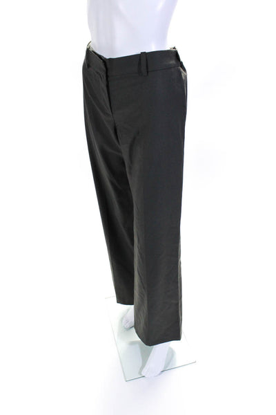 Chloe Womens Wool High Rise Straight Leg Dress Pants Trousers Brown Size 40