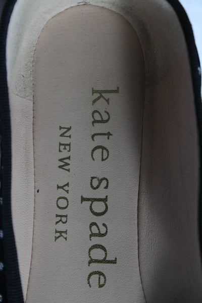 Kate Spade New York Womens Black Polka Dot Print Ballet Flats Shoes Size 7.5B