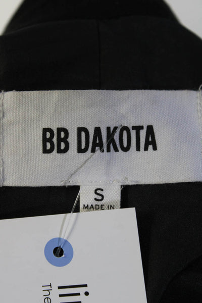 BB Dakota Womens Faux Suede Asymmetrical Zip Moto Jacket Black Size Small